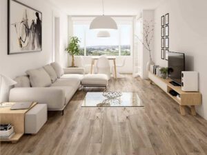 باركيه أرش ديكو بتصميم عصري في غرفة معيشة أنيقة