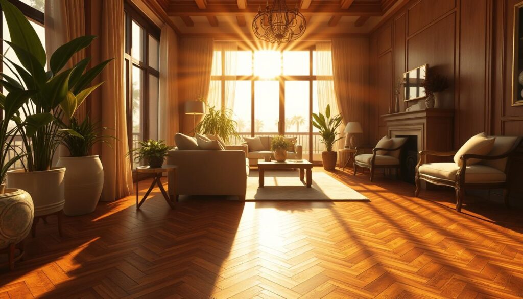 شمس على الباركيه